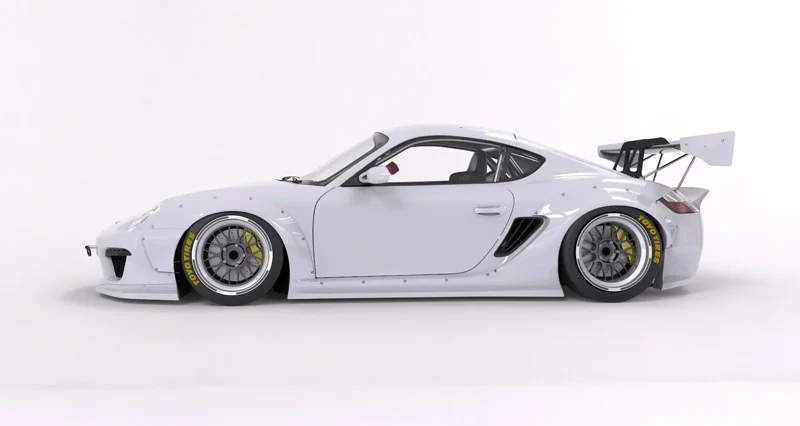 สเกิร์ตข้าง (ชิ้นแยก) - V2.0 PORSCHE Cayman 987.1 Pandem ภาพสินค้าที่เลือก