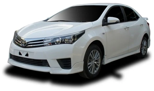 ชุดแต่ง ALTIS 2014 – S1 ภาพรถเต็มคันมุมหน้าจากต้นทาง S-Sporty