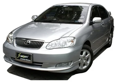 ชุดแต่ง ALTIS 2006 ภาพรถเต็มคันมุมหน้าจากต้นทาง S-Sporty