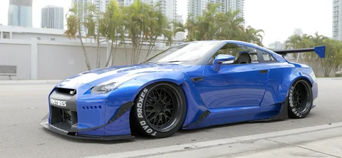ชุดแต่งไวด์บอดี้ - V1.0 NISSAN R35 GT-R พร้อม ปีกหลัง GT Wing Rocket Bunny Racing ภาพสินค้า 1
