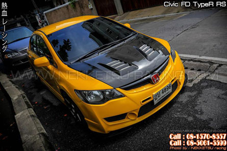 กันชนหน้าเต็ม Civic FD 06-11 Type R ตัวแข่ง – ภาพที่ 8