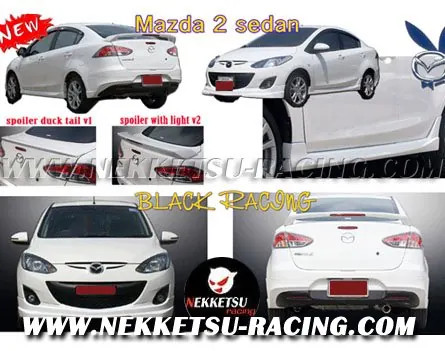 ชุดแต่งรอบคัน Mazda2 รุ่น 4 ประตู ทรง Black Racing