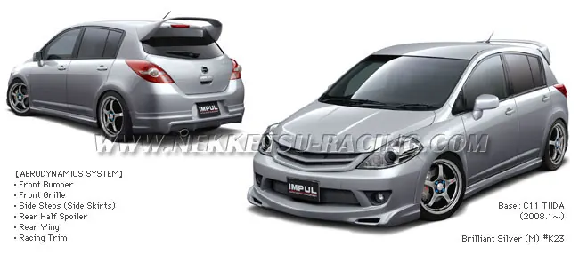 ชุดแต่ง Tiida 10-11 Minor Change รุ่น 5 ประตู Impul ชุดเต็ม – ภาพที่ 4