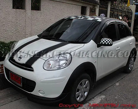 ชุดแต่งรถรอบคัน NISSAN MARCH ทรง Mini Cooper ลิ้นต่อ – ภาพที่ 3