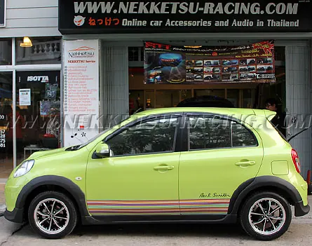 ชุดแต่งรถรอบคัน NISSAN MARCH ทรง Mini Cooper ลิ้นต่อ – ภาพที่ 9