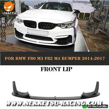 ลิ้นหน้าคาร์บอนรถ BMW F82 M4 F80 M3 14-17