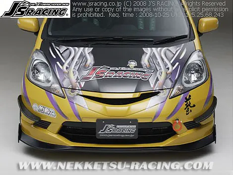 ลิ้นหน้า Jazz 08 (JS Racing) รุ่น S หรือ V สีดำ – ภาพที่ 2