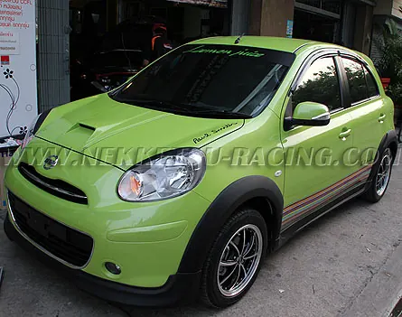 ชุดแต่งรถรอบคัน NISSAN MARCH ทรง Mini Cooper ลิ้นต่อ – ภาพที่ 8